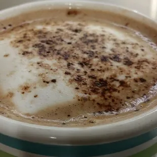 Nice dusting of cocoa powder.