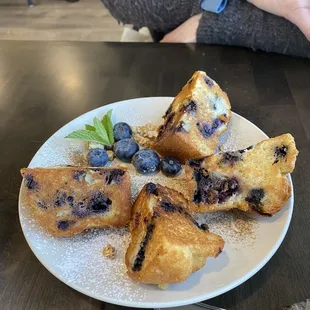 Warm blueberry muffin