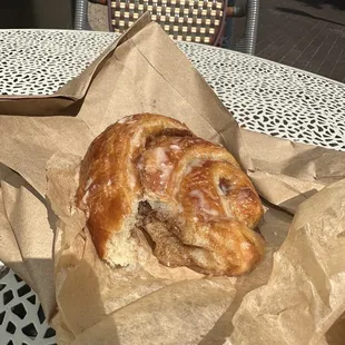THIS IS NOT A CROISSANT ( cashier insisted it was. Didn't feel like arguing)   It was a gooey mess with frosting.