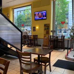 Seating area. Also an upstairs area.