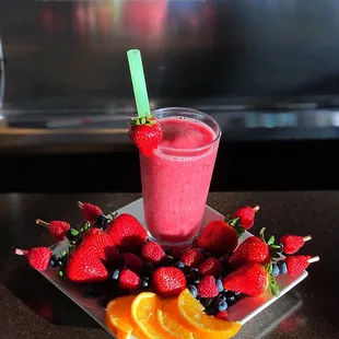 Blooming berry smoothie