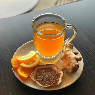 Turmeric ginger tea.
