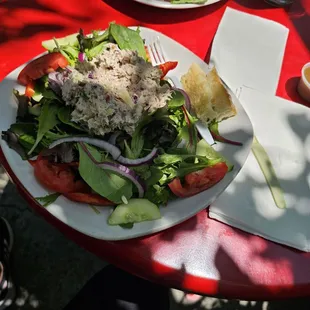 Tuna salad, turkeys avacado sandwich