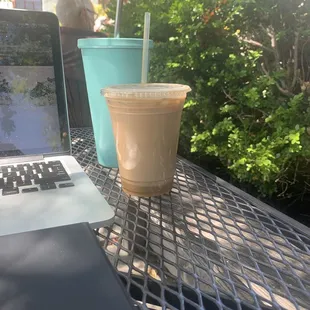 Caramel latte with wayyy too much caramel