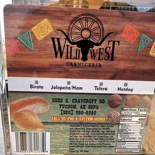 a package of wild west bread