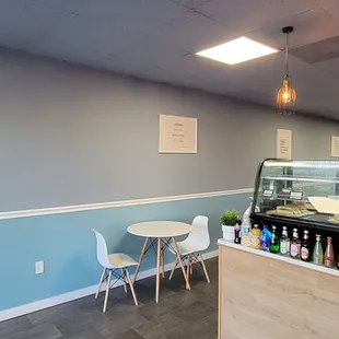 a coffee shop counter