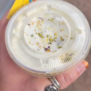 Baklava pistachio latte