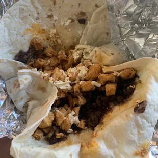 Adobo Chicken Burrito Lunch