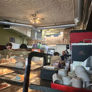 the interior of a coffee shop