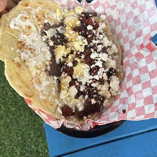 Baleadas de chorizo