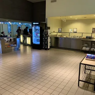 people in the cafeteria area