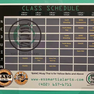 Class Schedule