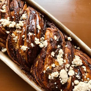 Chocolate hazelnut babka.