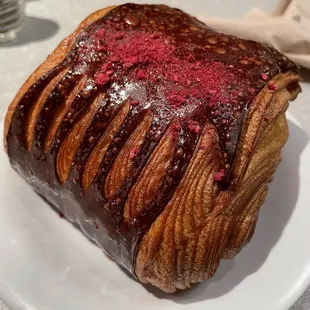 Chocolate raspberry croissant