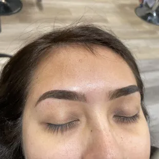 Eyebrow wax and tint