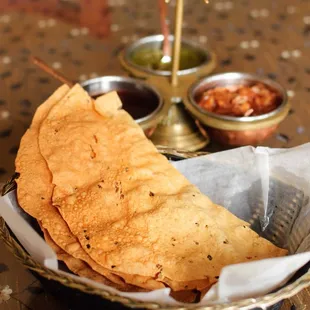 Papadum with Chutneys