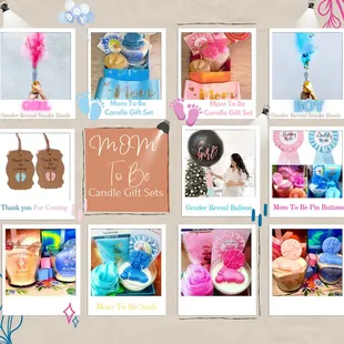 Mom to Be Candle 
Gift Set 
Its A Boy or Girl