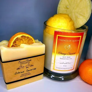 Orange Mango Coconut Candle &amp; soap set