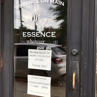 a sign on the door