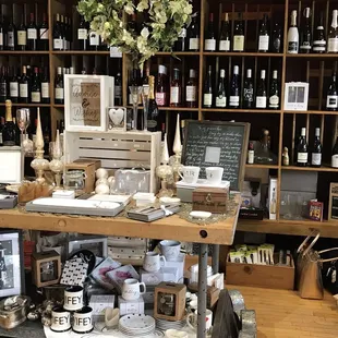 a wine shop with shelves full of bottles of wine