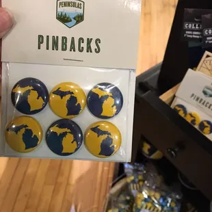 Go Blue little tiny pins. How fun!