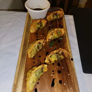 Fried Dumplings with Spinach and Tofu...Delish!!!!