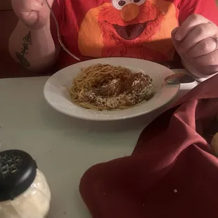 Spaghetti and meatballs