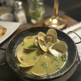 Clams in green sauce. Very tasty and fresh