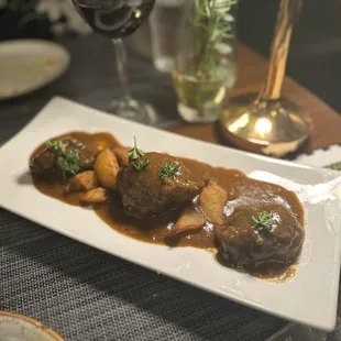 Carrilleras in Spanish sauce. Beef cheek, the best dish, extremely delicious