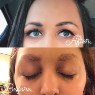 Microblading before and after