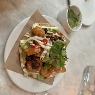 Fried Shrimp Tostada