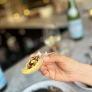 Endive with walnuts, anchovy, and ubriaco rosso