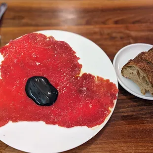 Cured Tuna with Black Pil Pil and Ponzu