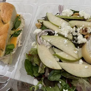 1/2 Fresh Herbed Albacore Tuna Sandwich + salad $11.50