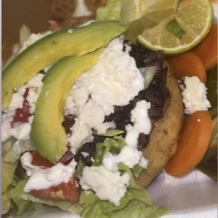 Sopa with rice and beans