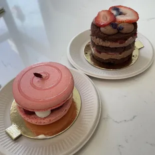 Raspberry Rose Macaron