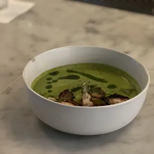 Green gazpacho. So many delicious flavors
