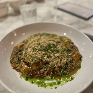 Agnolotti- THE BEST EVER. Anyone who does bot like lamb will LOVE this.