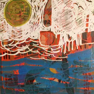 Paintings by owner Lisa Baer Frederick