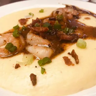 Shrimp &amp; Grits 
 These homemade cheesy grits are made even better with grilled shrimp!