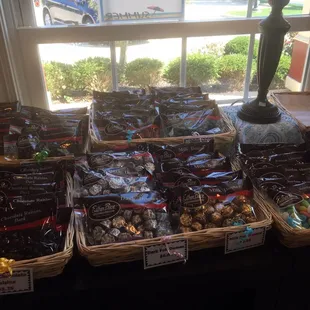 a variety of candies