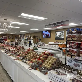 a display of candies