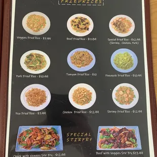 crepes, menu