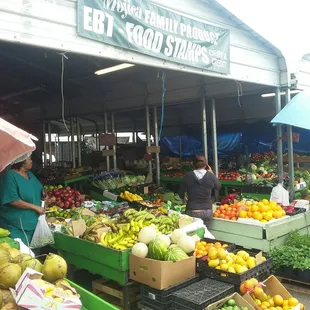 Surrounded by produce stalls on the other side of 30th Street from Sanwa, Esther's is behind the stalls facing Hillsborough..
