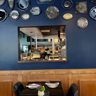 A look through the window where the fresh pasta is made.