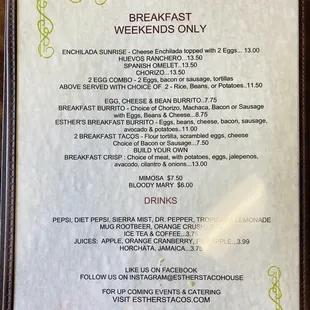 Menu as of 02.05.23
