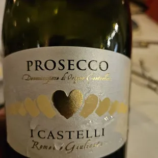 Limited in terms of champagne or sparkling wines but this Proseco was very nice, dry and not overly sweet