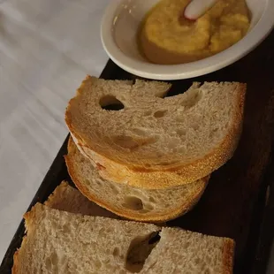 Bread with hummus