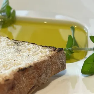Olive oil and bread