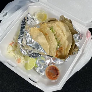3 tacos @ $2.50 each